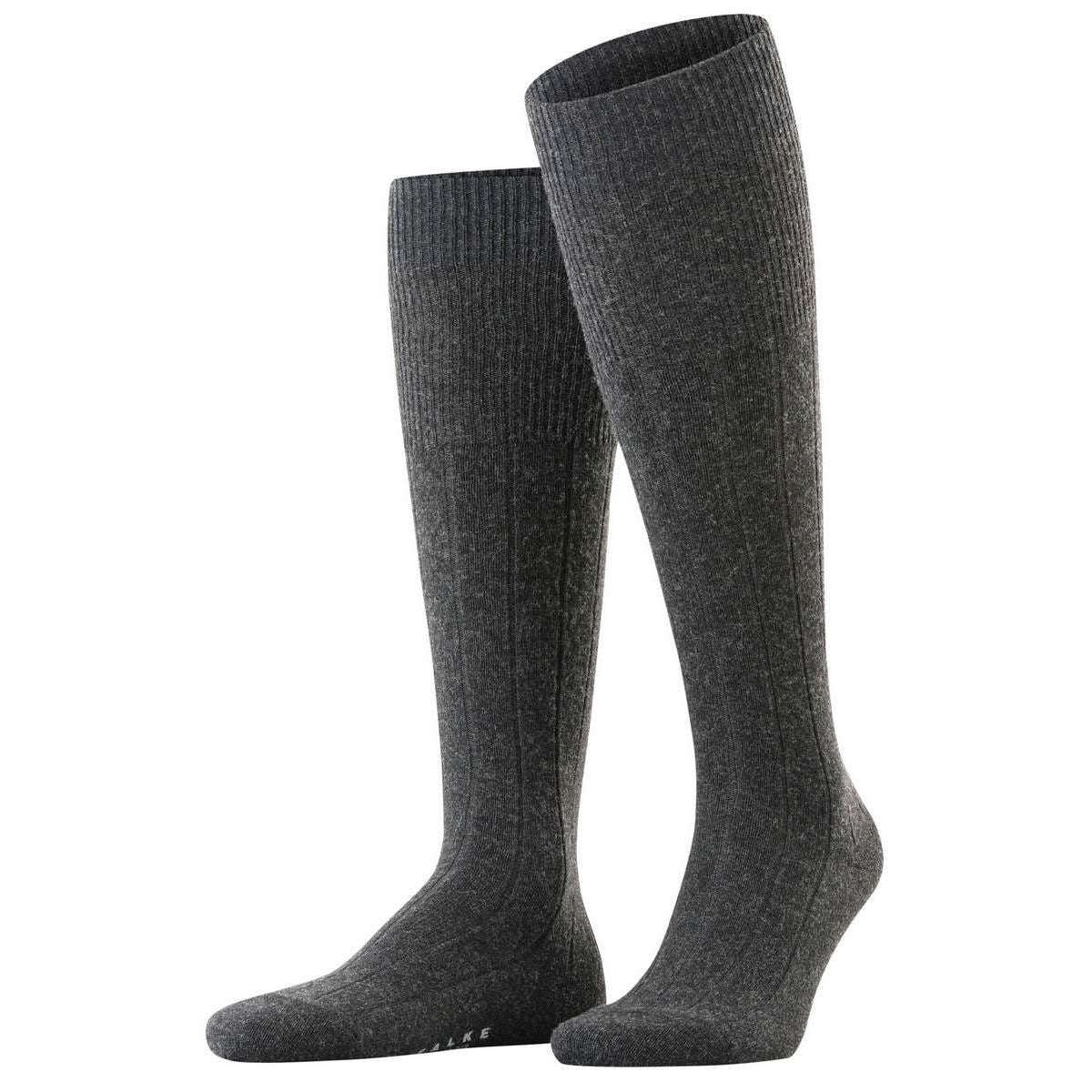 Falke Lhasa Rib Knee High Socks - Anthracite Mel Grey