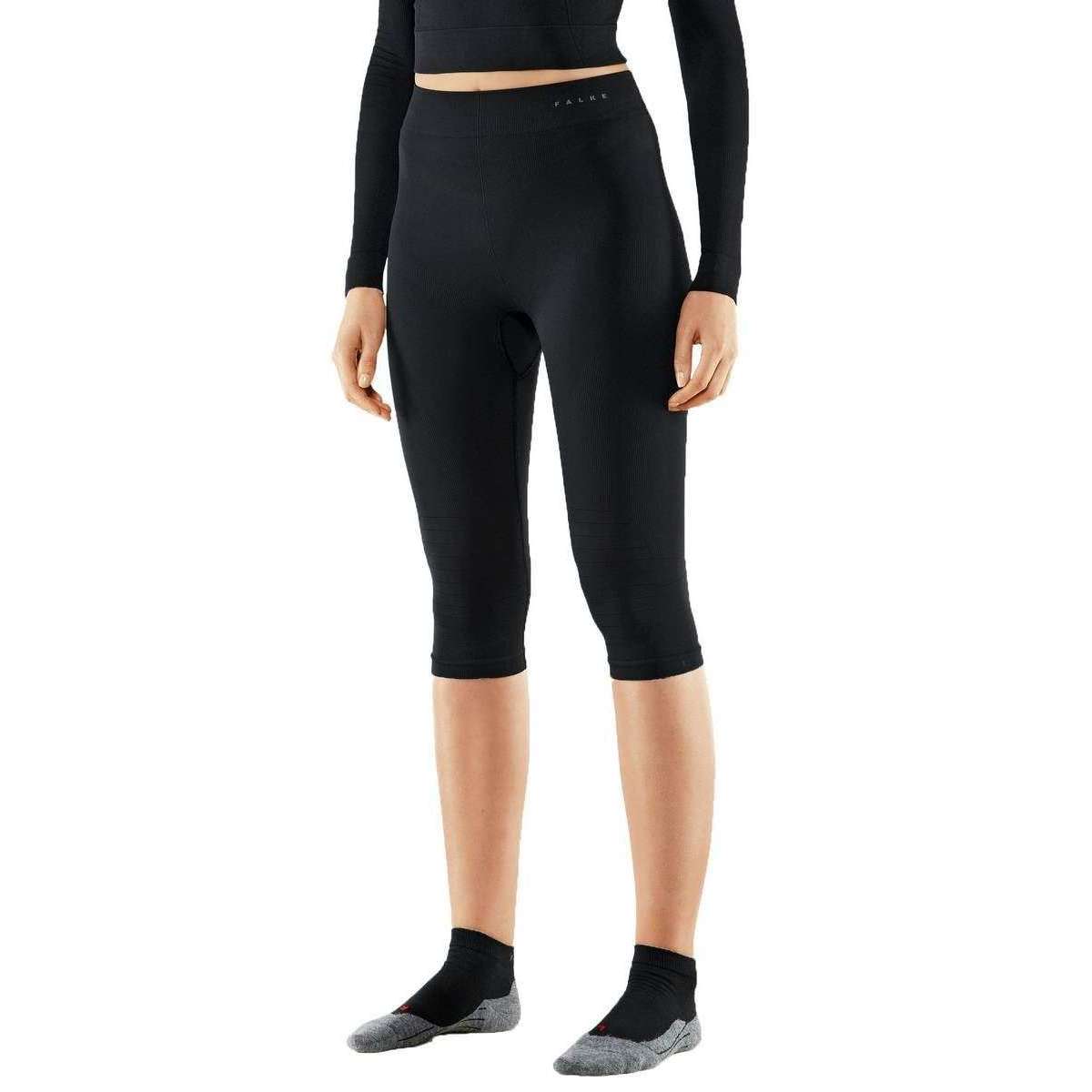 Falke Maximum Warm 3/4 Training Tights - Black