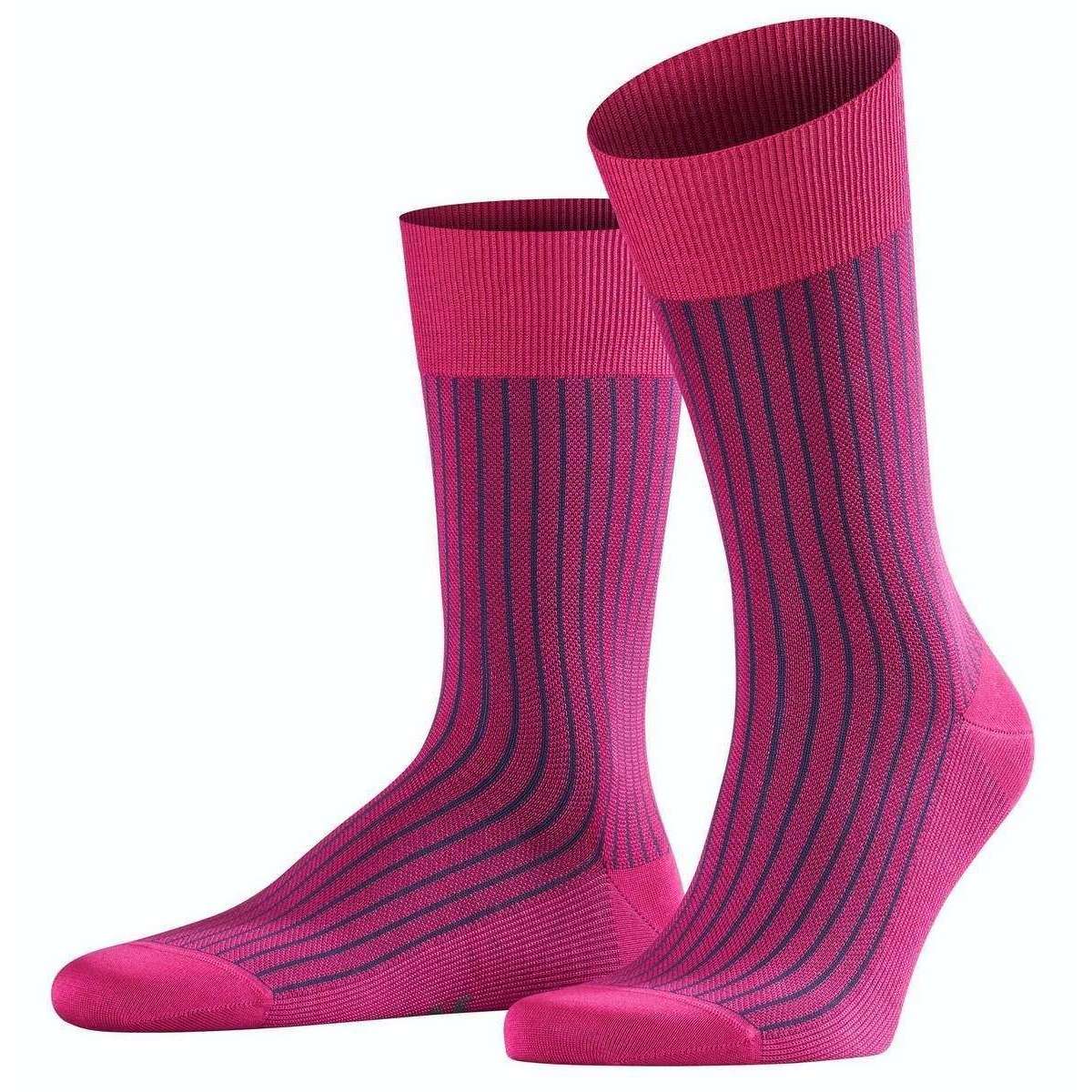 Falke Oxford Stripe Socks - Berry Pink
