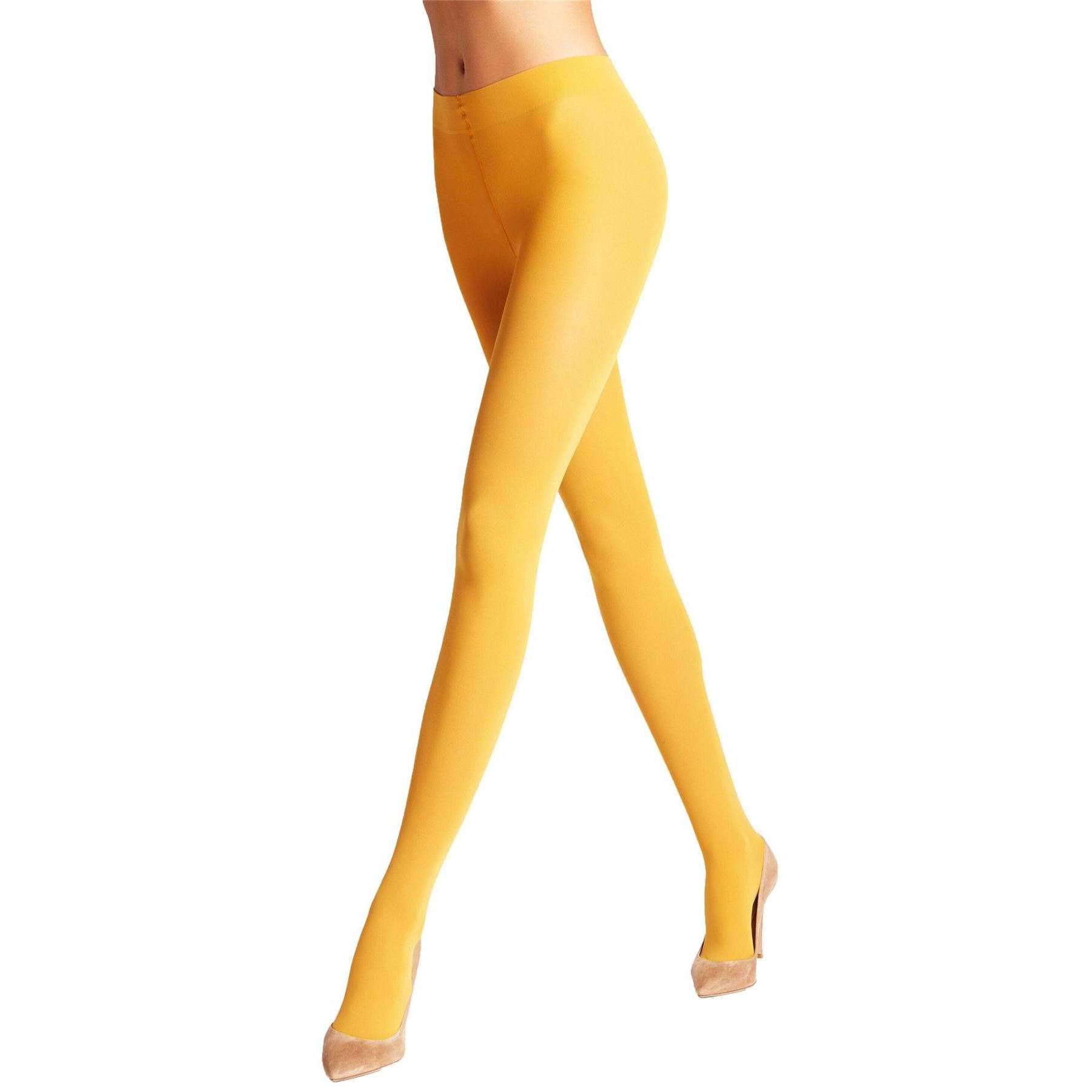 Falke Pure Matt 50 Deiner Tights - Amber Yellow - Small - 36-38| Hips: 31"-37" | Height 4'9"-5'1"