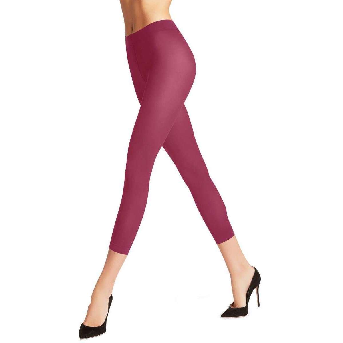 Falke Pure Matt 50 Denier Capri Leggings - English Rose Pink