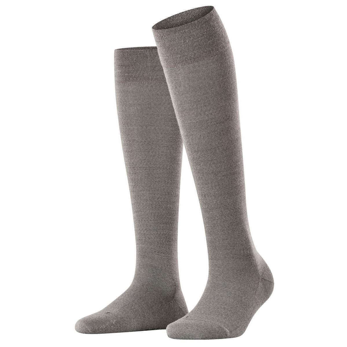 Falke Sensitive Berlin Knee High Socks - Light Grey Mel - Small/Medium - 2.5-5 UK | 5-7.5 US | 35-38 EUR