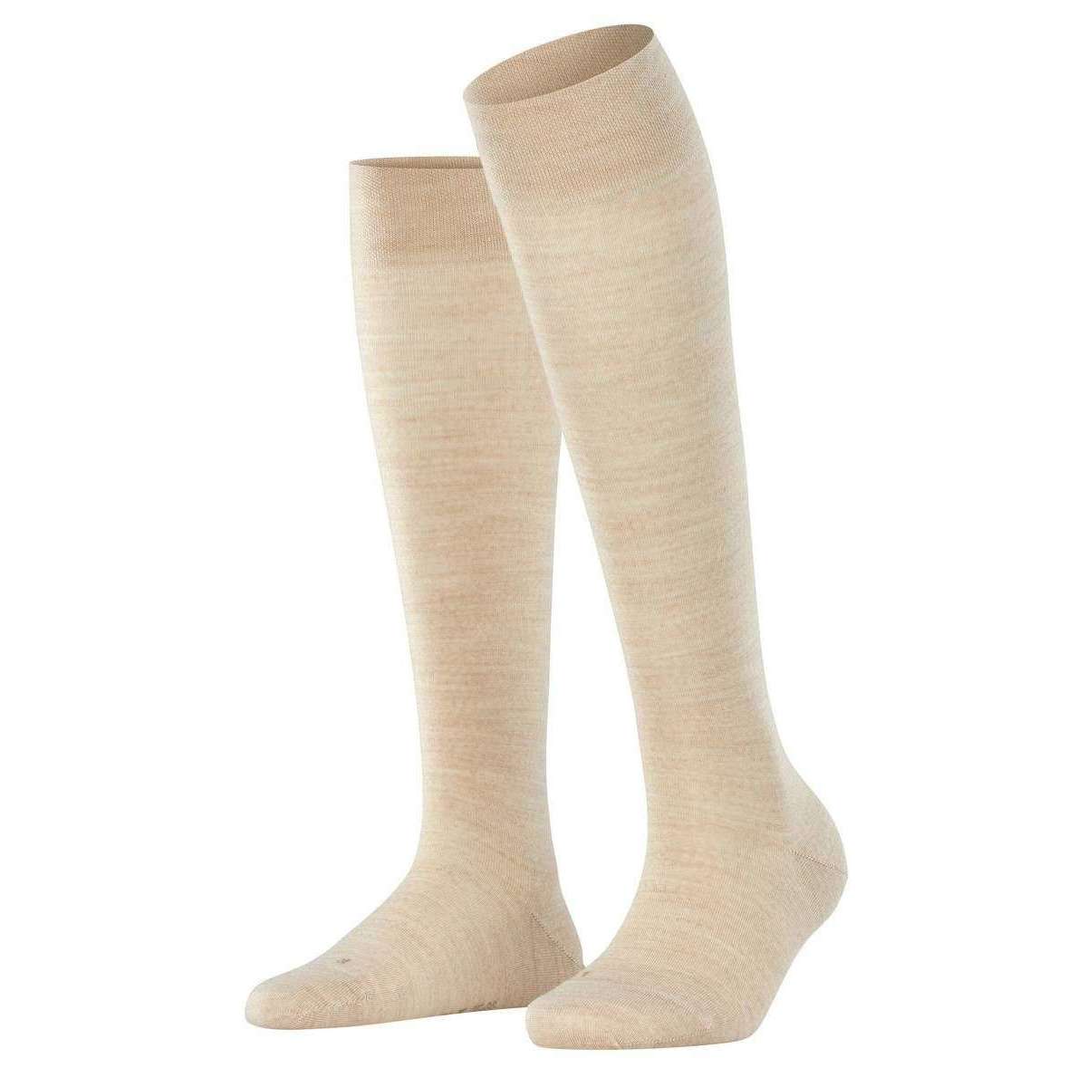 Falke Sensitive Berlin Knee High Socks - Linen Mel Cream - Small/Medium - 2.5-5 UK | 5-7.5 US | 35-38 EUR