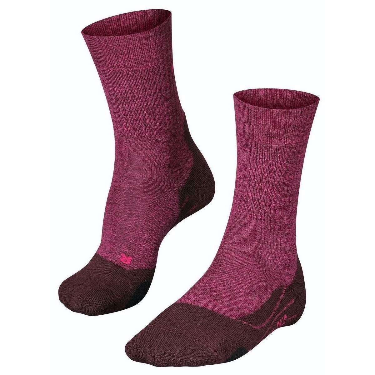 falke trekking 2 wool socks - burgundy