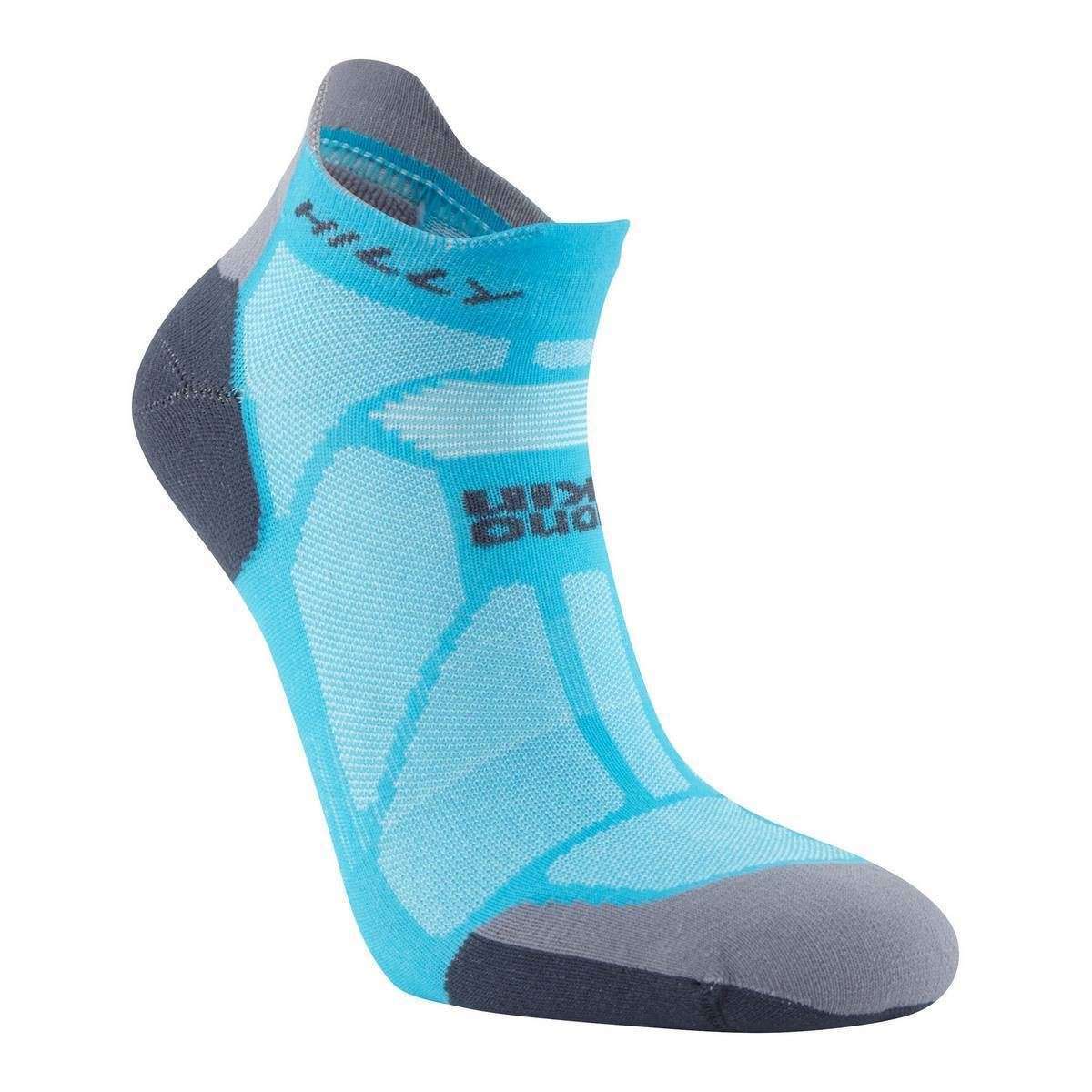 Hilly Marathon Fresh Socklets - Peacock Blue/Charcoal