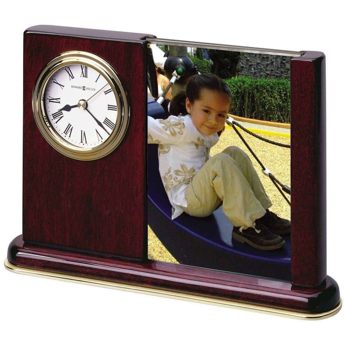 Howard Miller Portrait Caddy Tabletop Clock - Dark Red