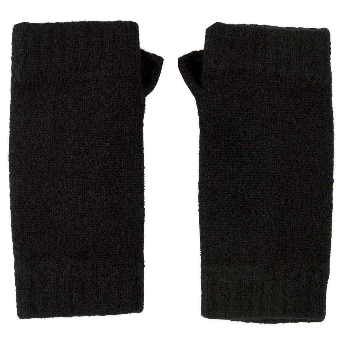Johnstons of Elgin Wrist Warmer Gloves - Black