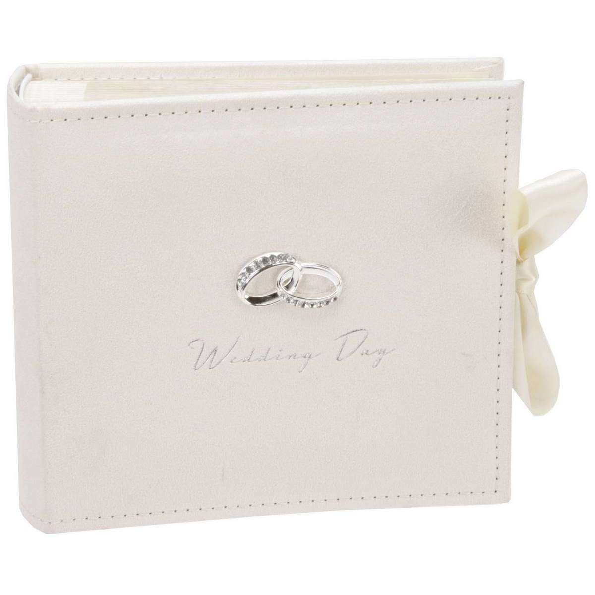 Juliana Amore Suede Wedding Photo Album 4x6 - Cream