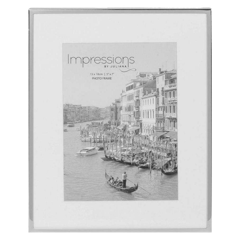 Juliana Impressions Mount Photo Frame 5x7 - Silver/White