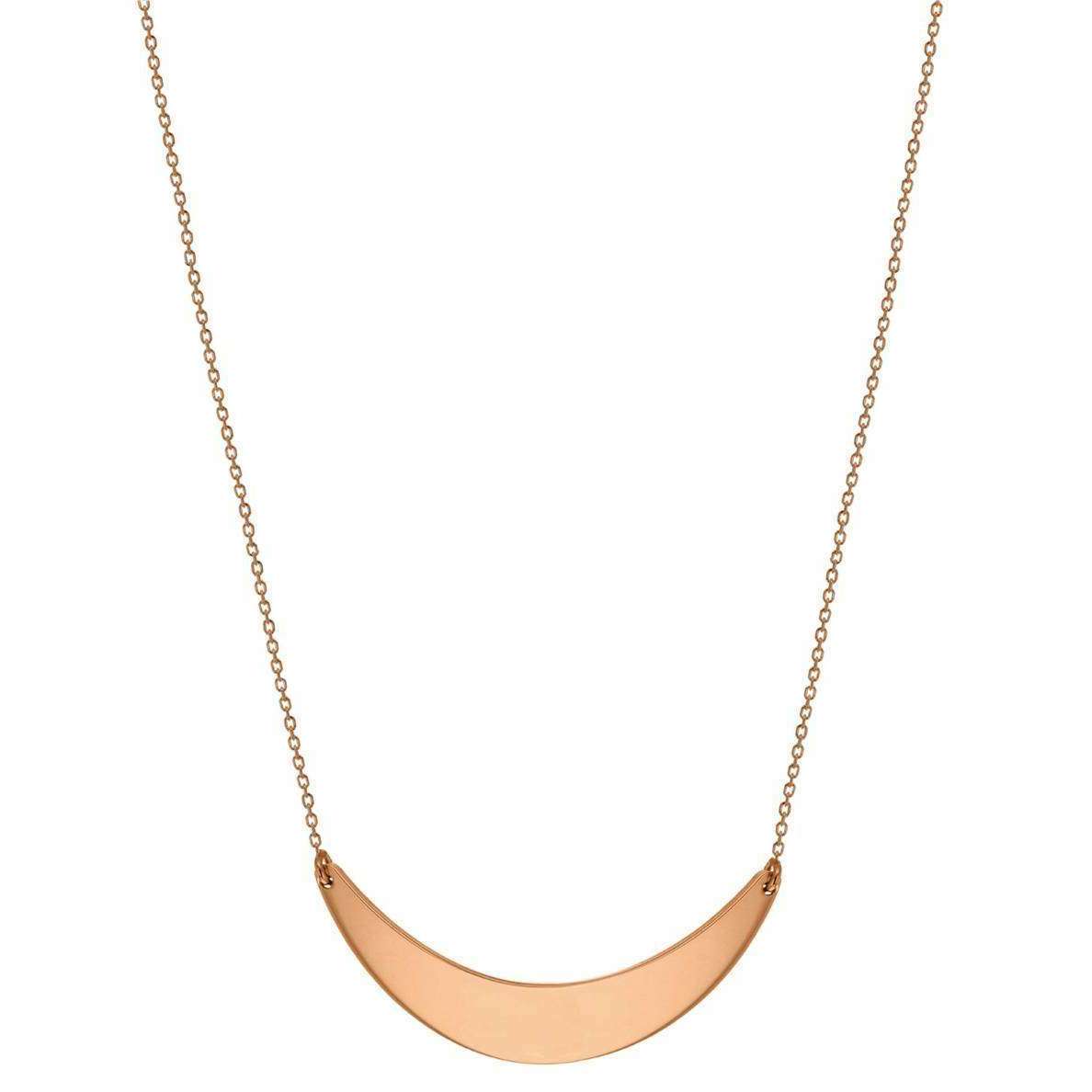 KJ Beckett Crescent Bar Necklace - Rose Gold