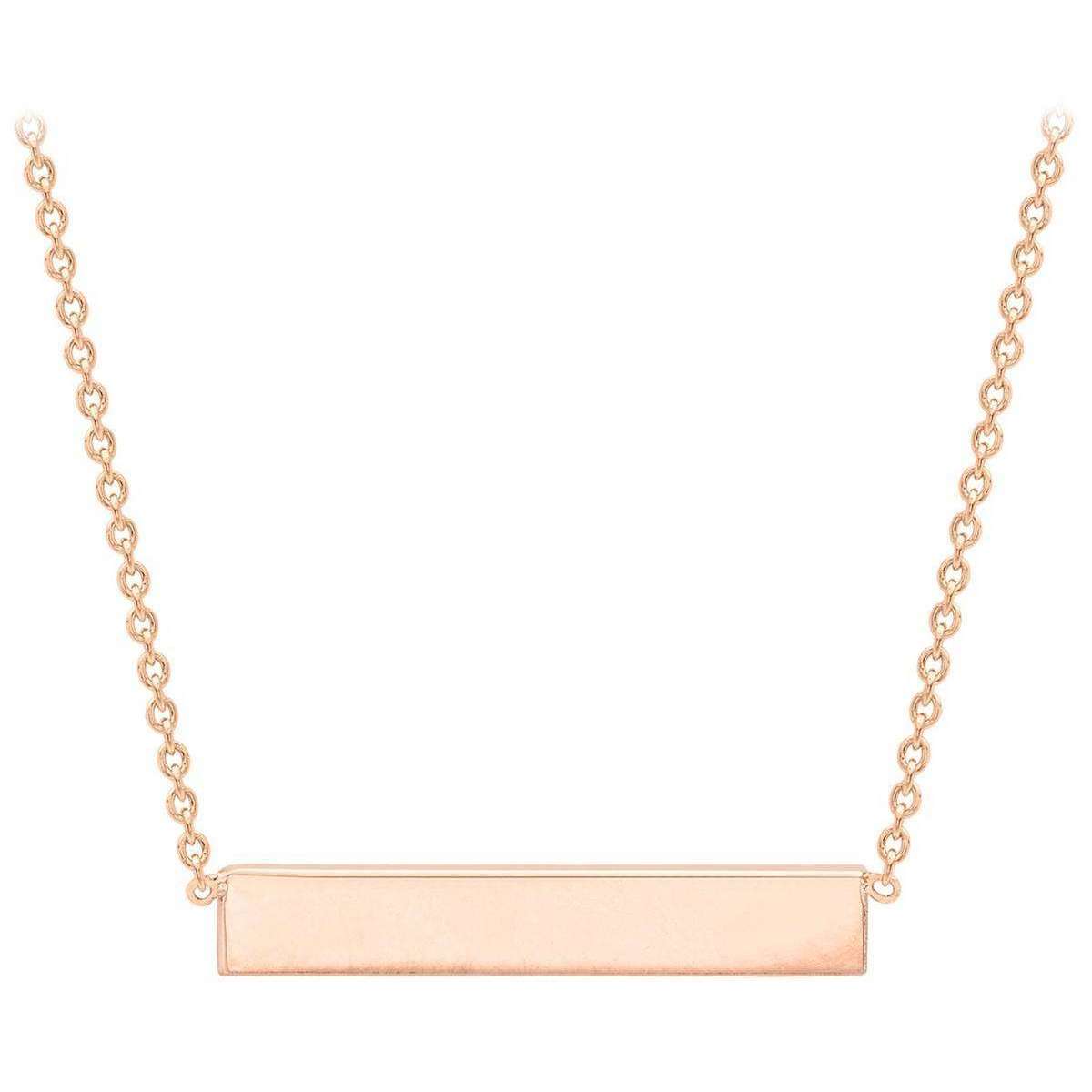 KJ Beckett Horizontal Bar Necklace - Rose Gold