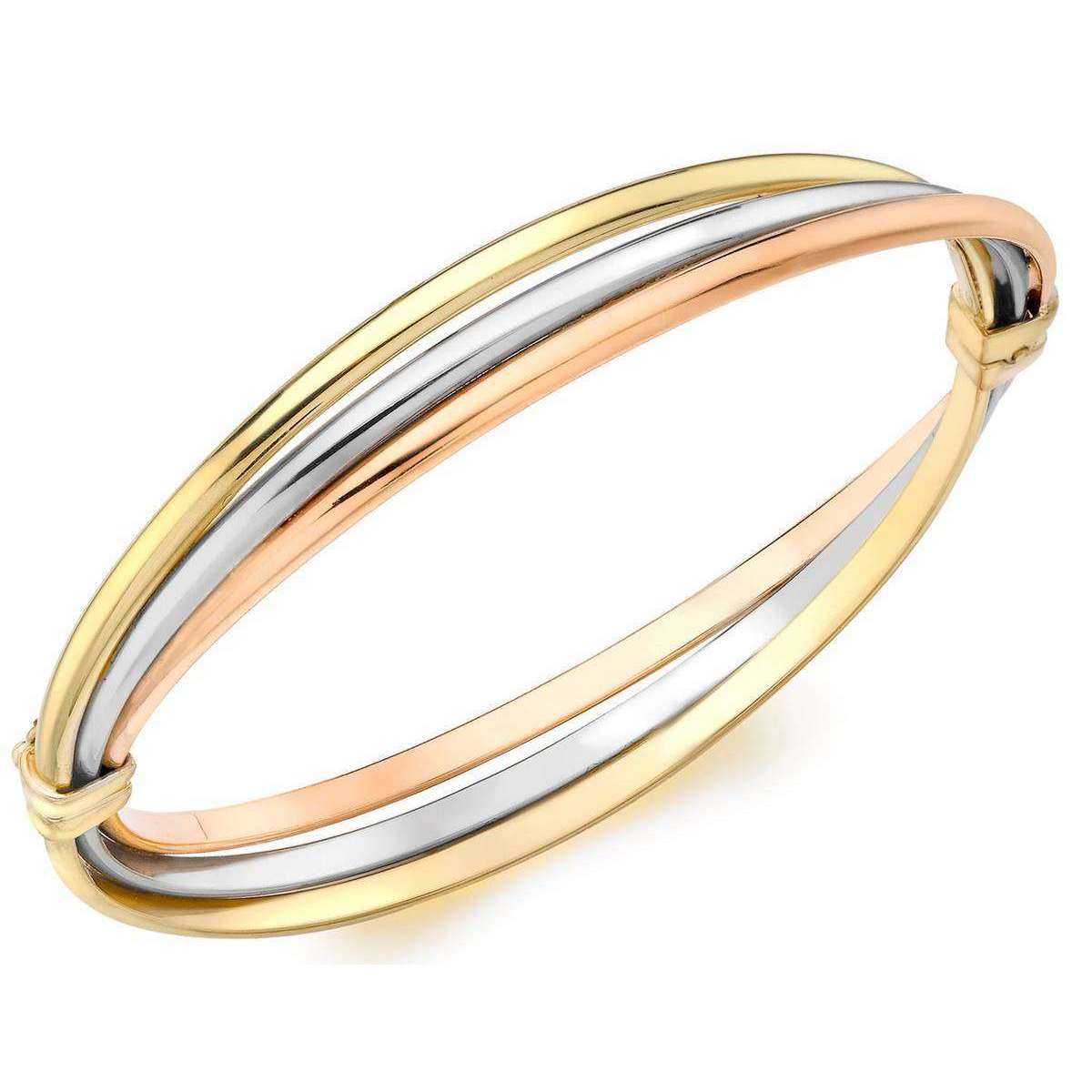 KJ Beckett Russian Style Bangle - Gold/Silver/Rose Gold