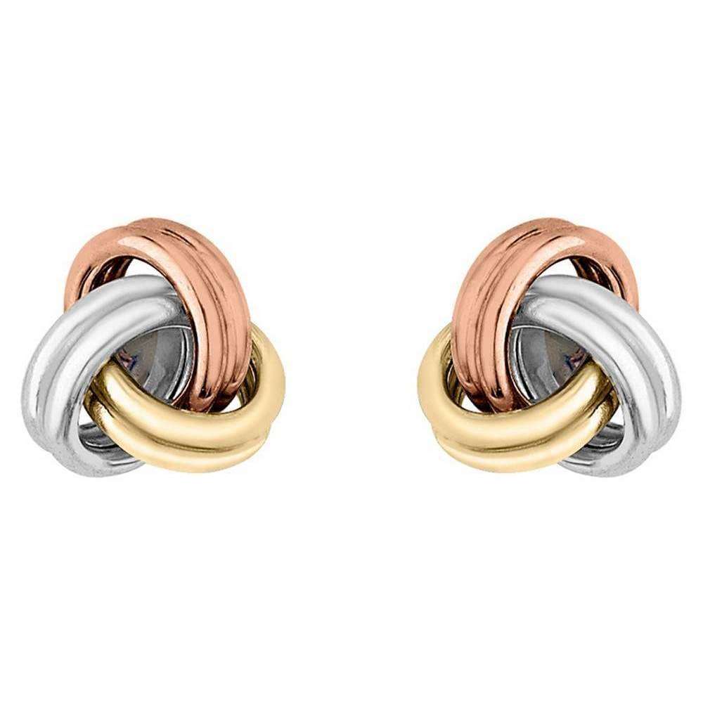 KJ Beckett Small Knot Stud Earrings - Gold/Silver/Rose Gold