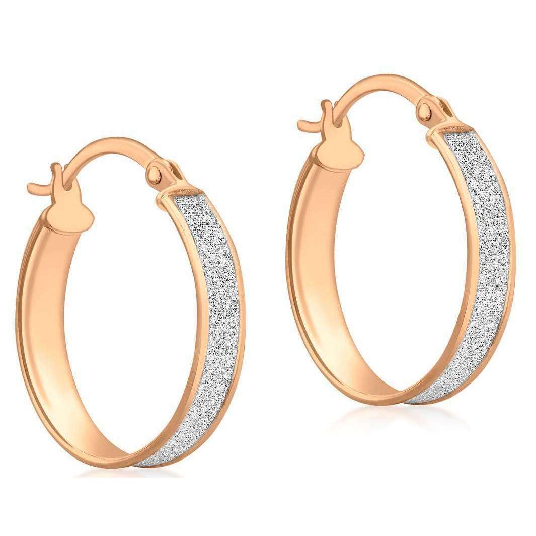 KJ Beckett Stardust Creole Earrings - Rose Gold/Silver