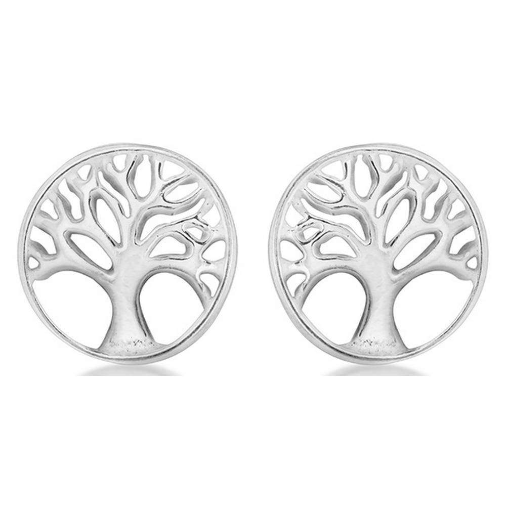 KJ Beckett Tree of Life Stud Earrings - Silver