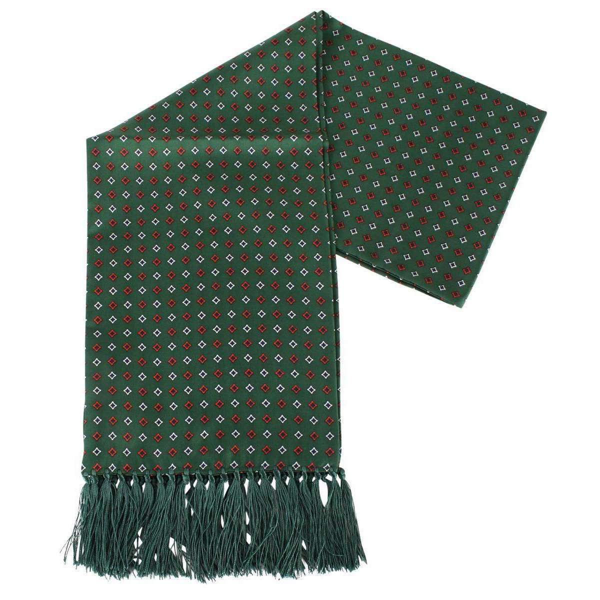 Knightsbridge Neckwear Diamond Aviator Silk Scarf - Green