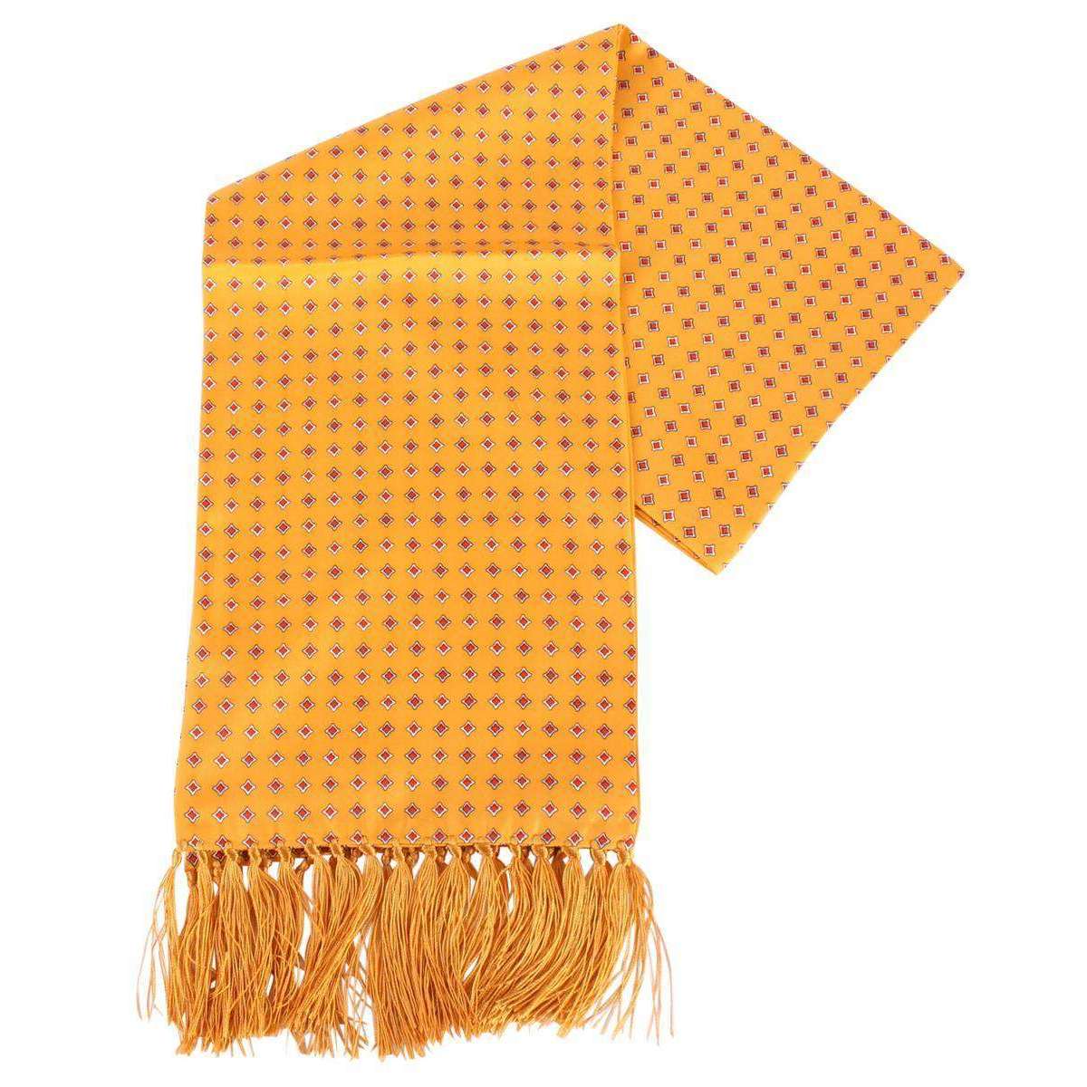 Knightsbridge Neckwear Diamond Aviator Silk Scarf - Orange