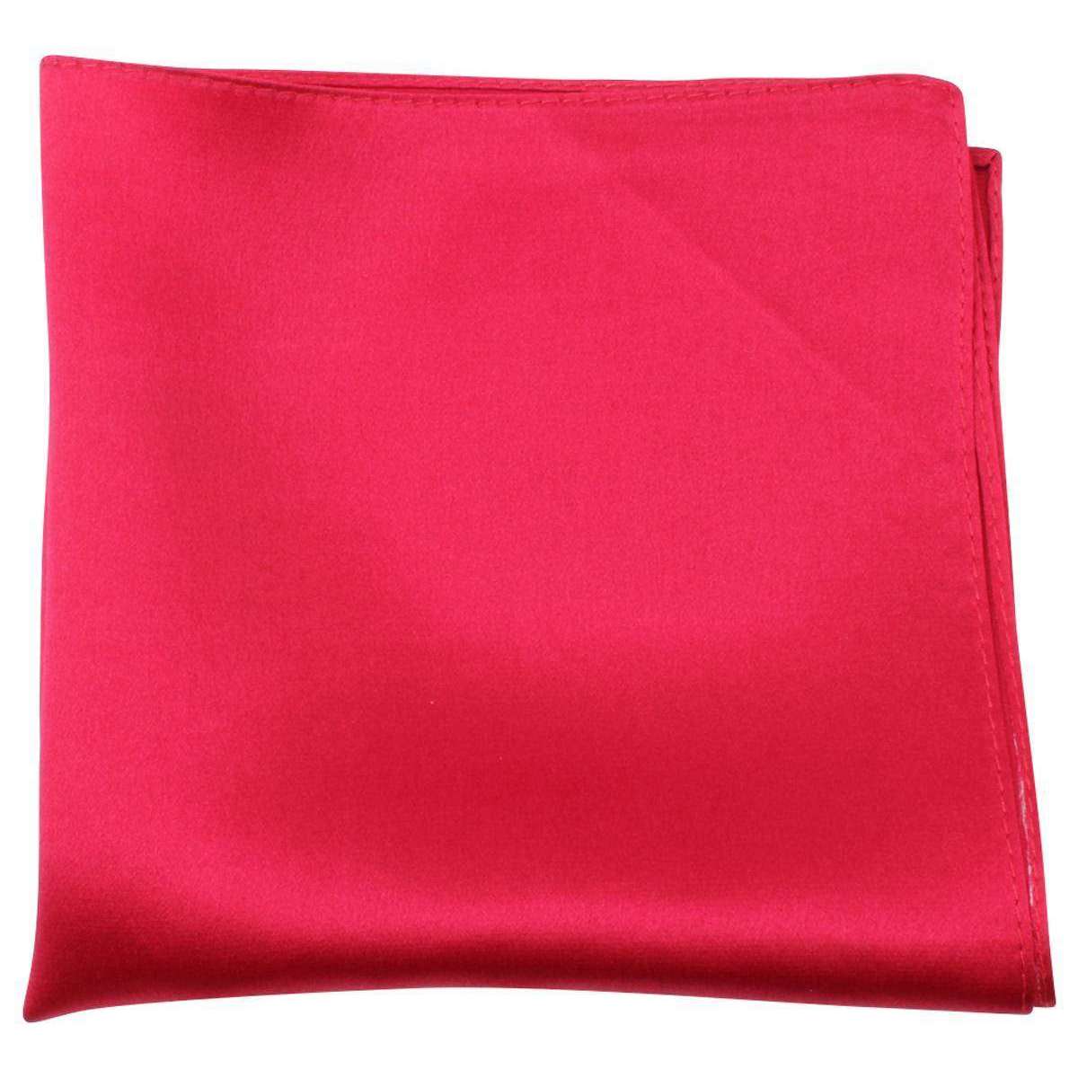 Knightsbridge Neckwear Fine Silk Pocket Square - Red