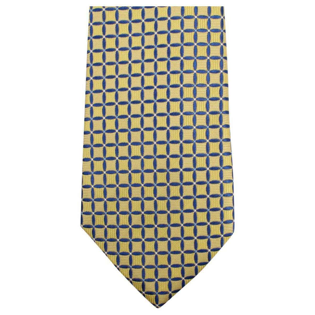 Knightsbridge Neckwear Geometric Tie - Yellow/Blue