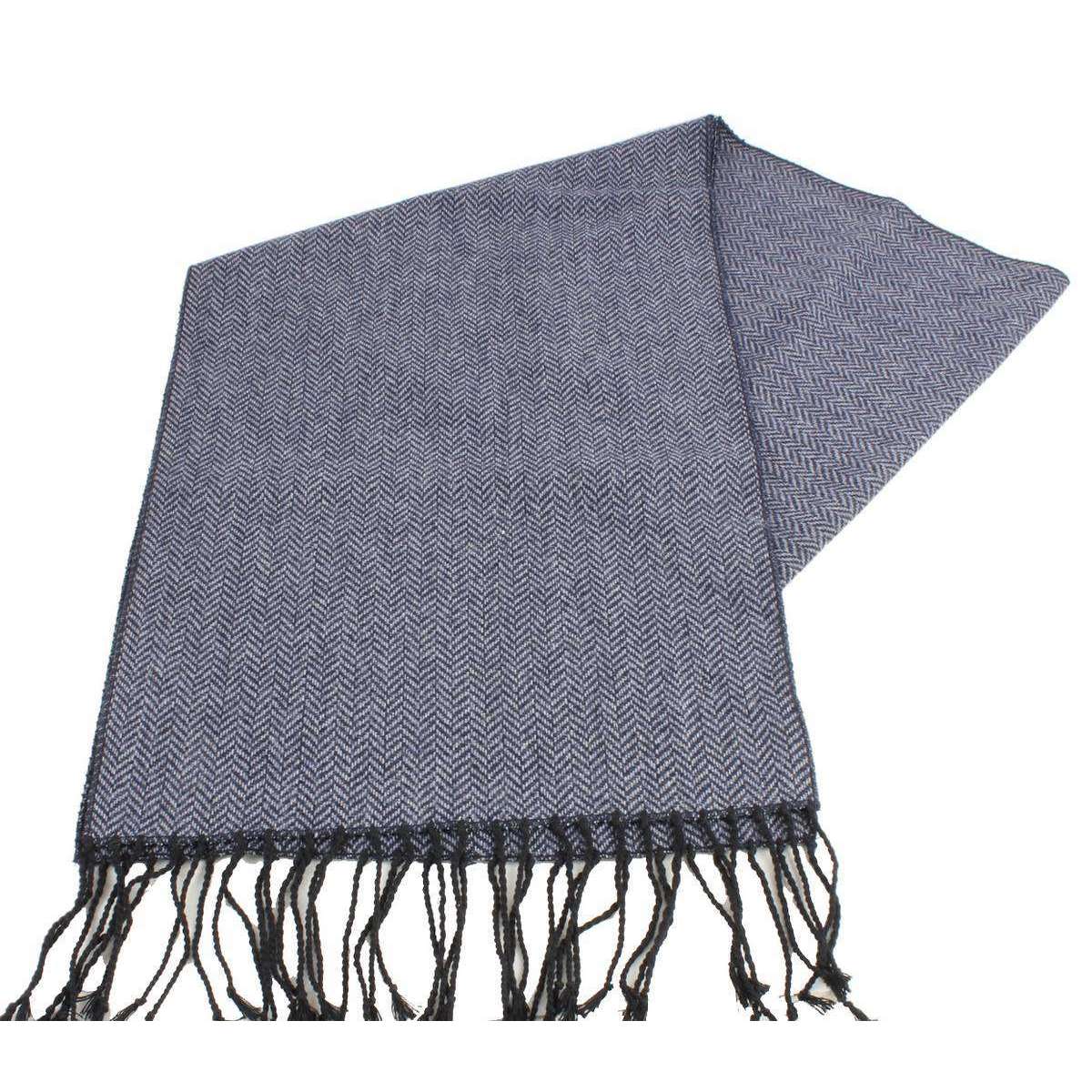 Knightsbridge Neckwear Herringbone Tweed Scarf - Blue