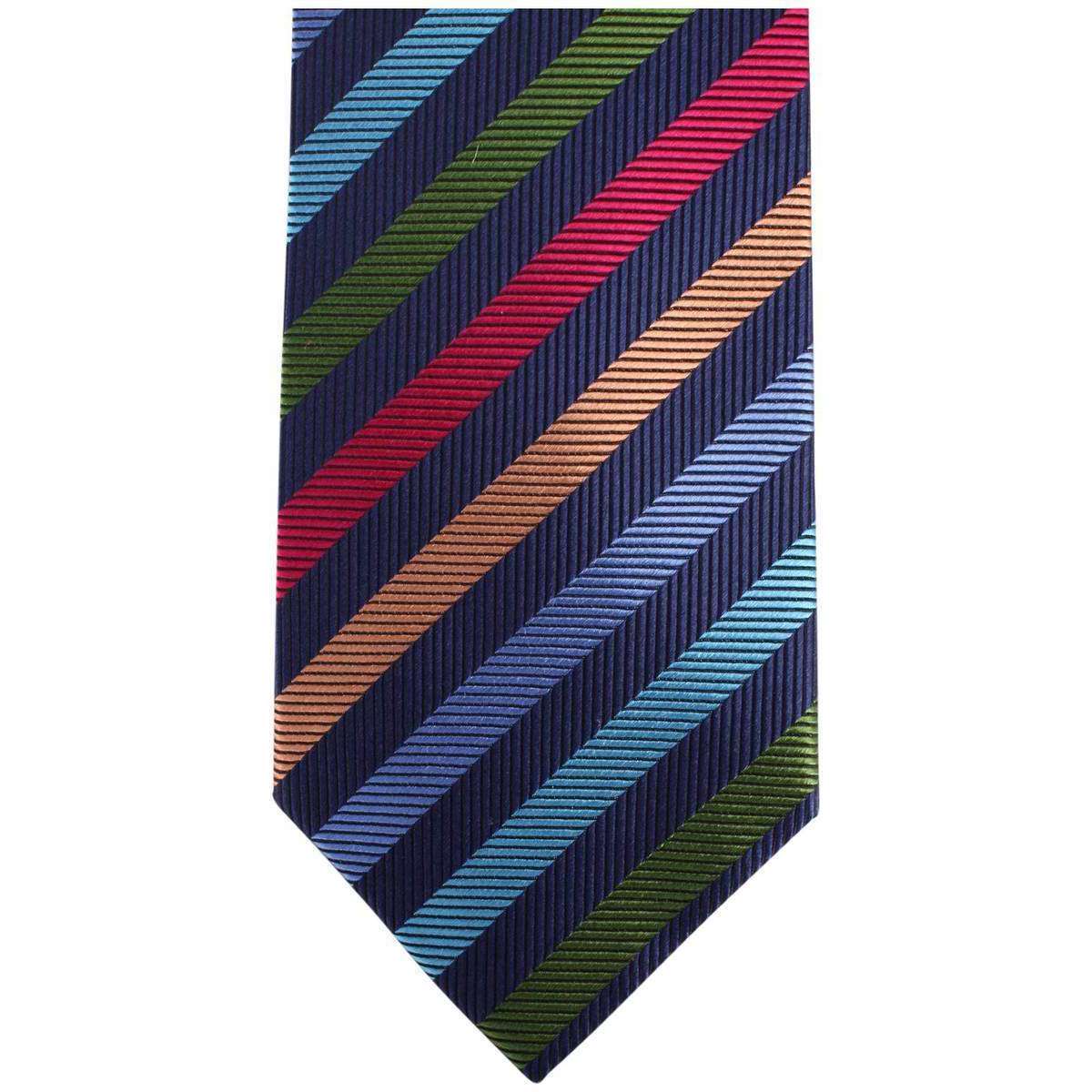 Knightsbridge Neckwear Kensington Striped Silk Tie - Multi-colour