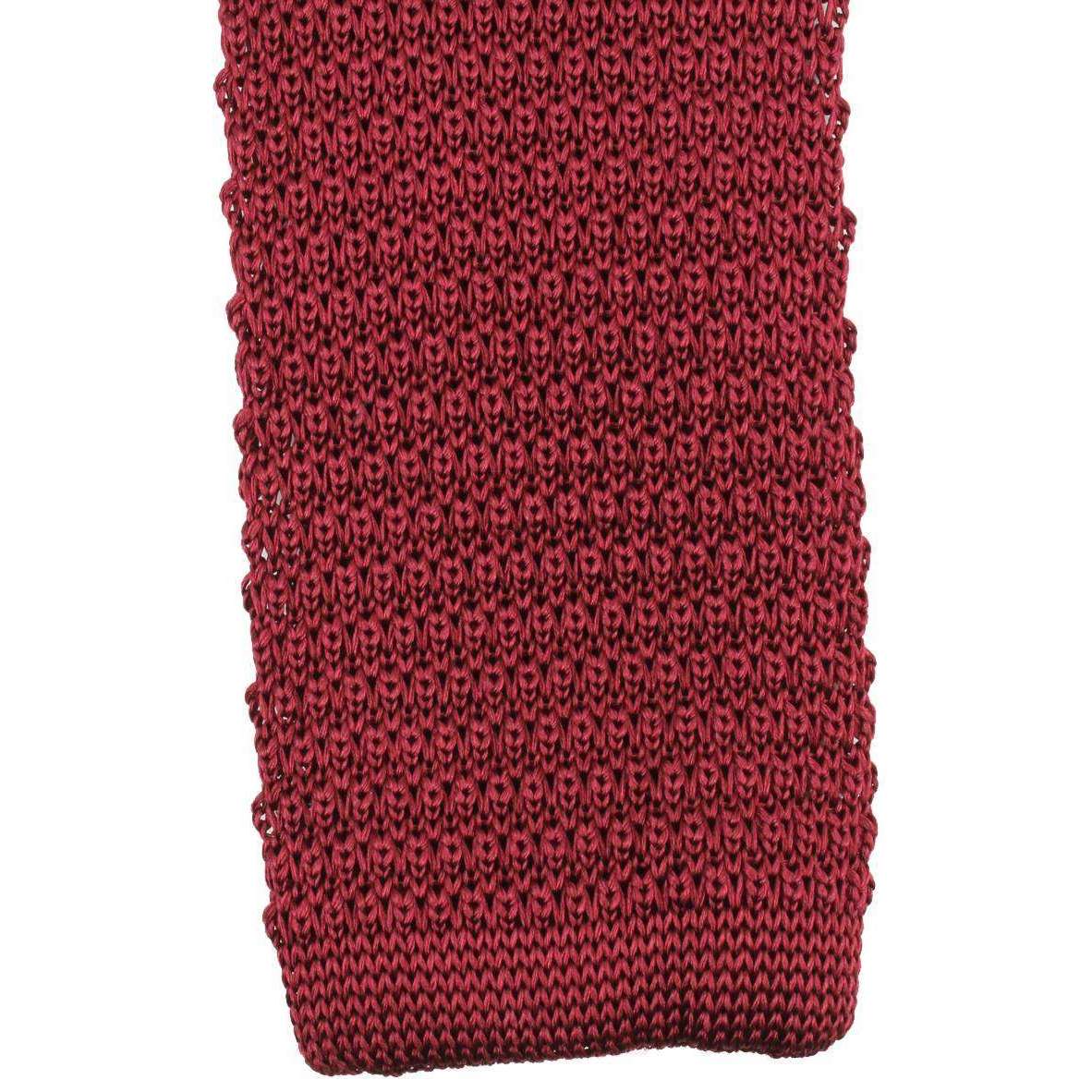 Knightsbridge Neckwear Knitted Tie - Burgundy