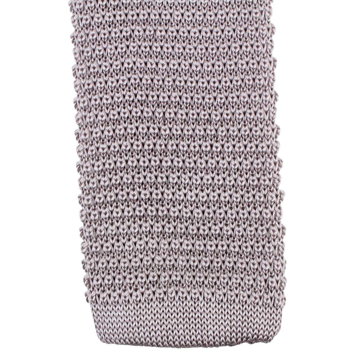 Knightsbridge Neckwear Knitted Tie - Silver