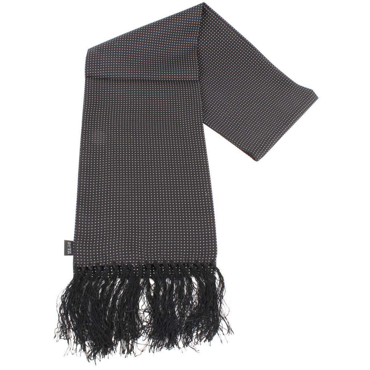 Knightsbridge Neckwear Pin Dot Silk Scarf - Black