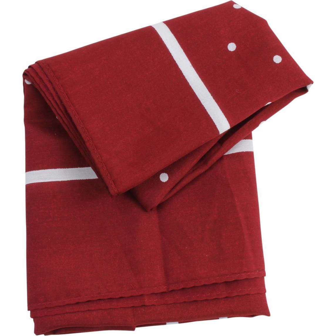 Knightsbridge Neckwear Polka Dot Border Cotton Neckerchief - Burgundy/White