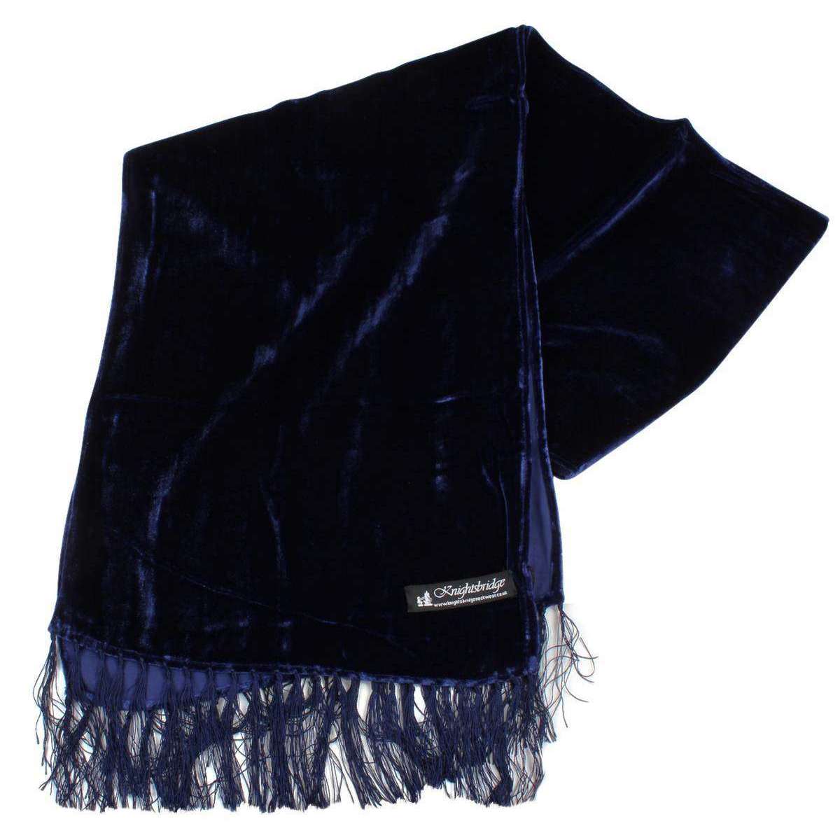 Knightsbridge Neckwear Velvet Scarf - Navy