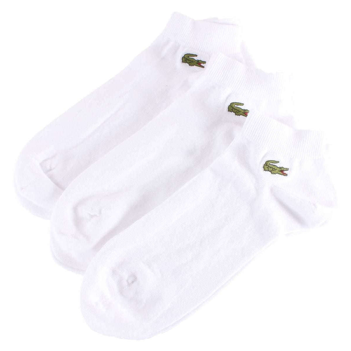 Lacoste Sports 3 Pack Trainer Socks - White