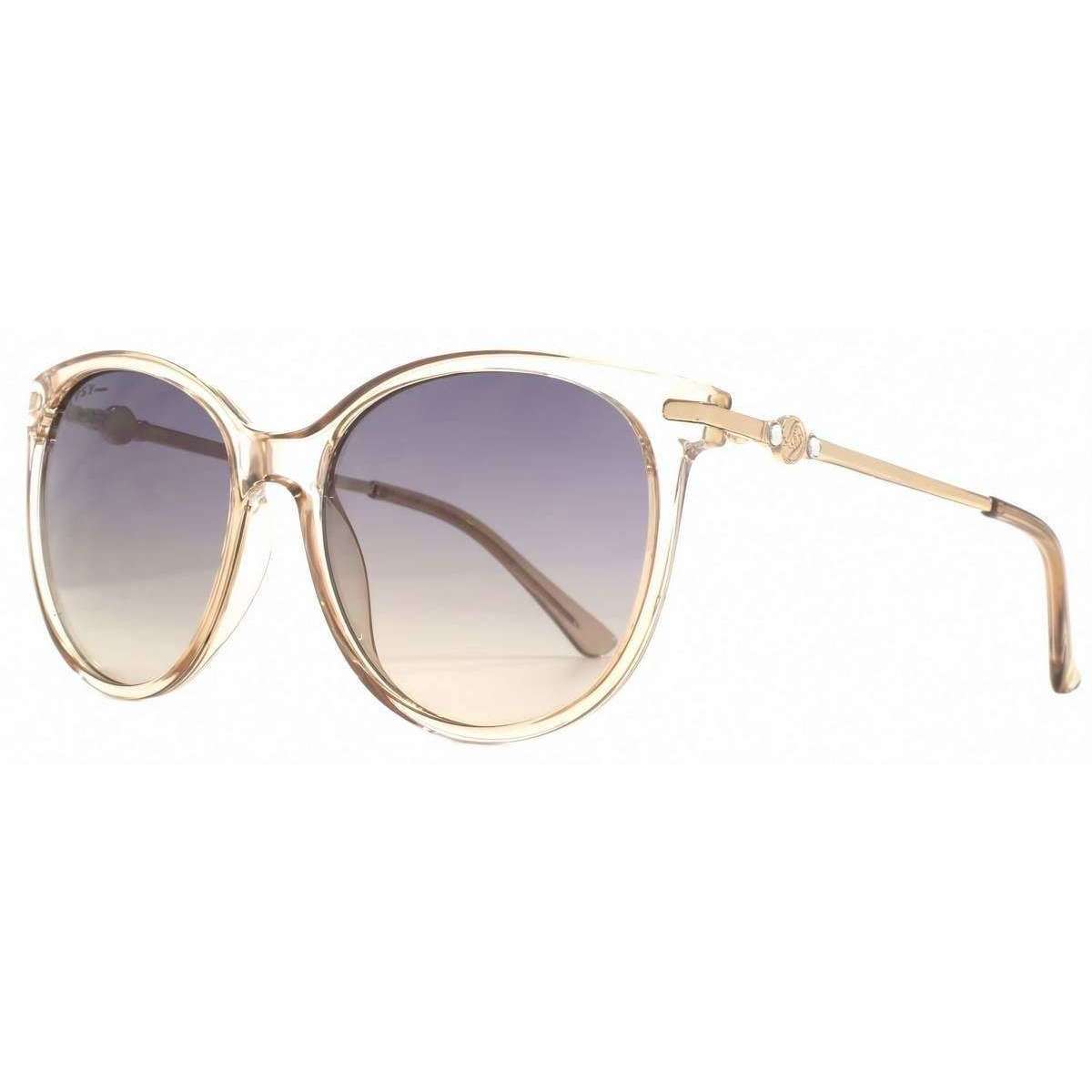 Lipsy London Diamante Round Sunglasses - Pale Peach