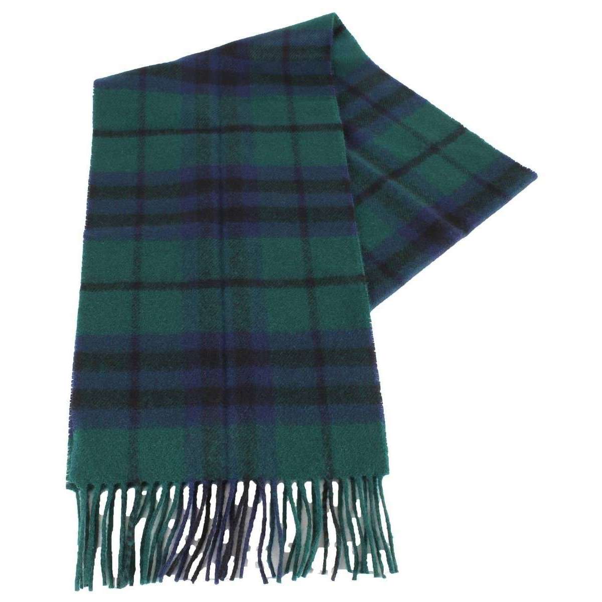 Locharron of Scotland Bowhill Keith Modern Lambswool Scarf - Green/Navy