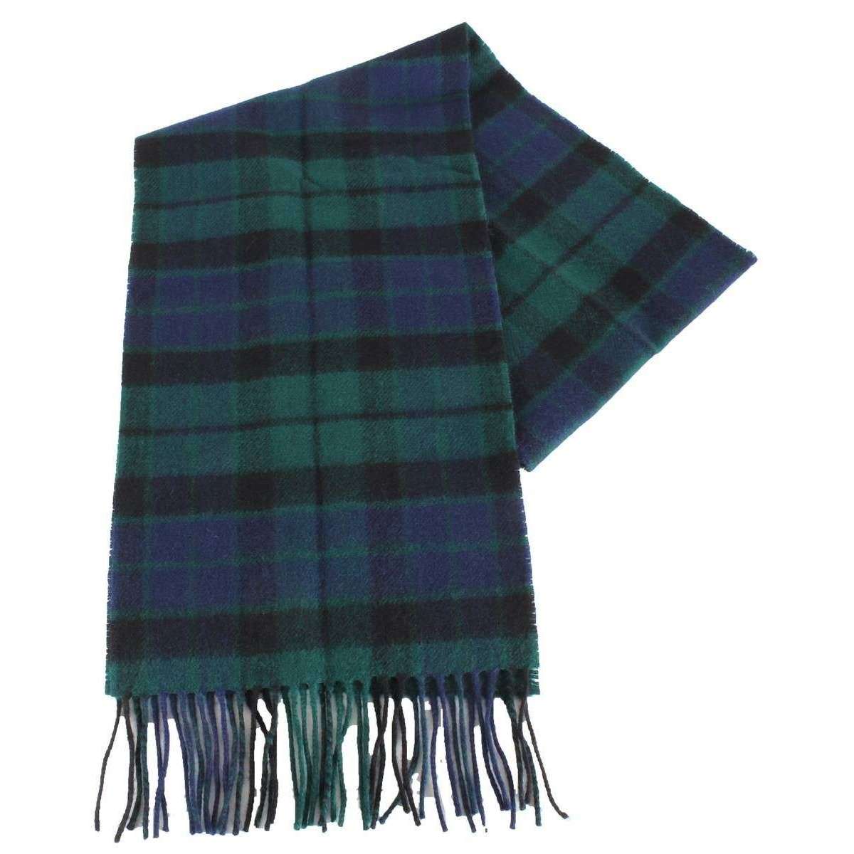 Locharron of Scotland Bowhill Mackay Modern Lambswool Scarf - Green/Navy