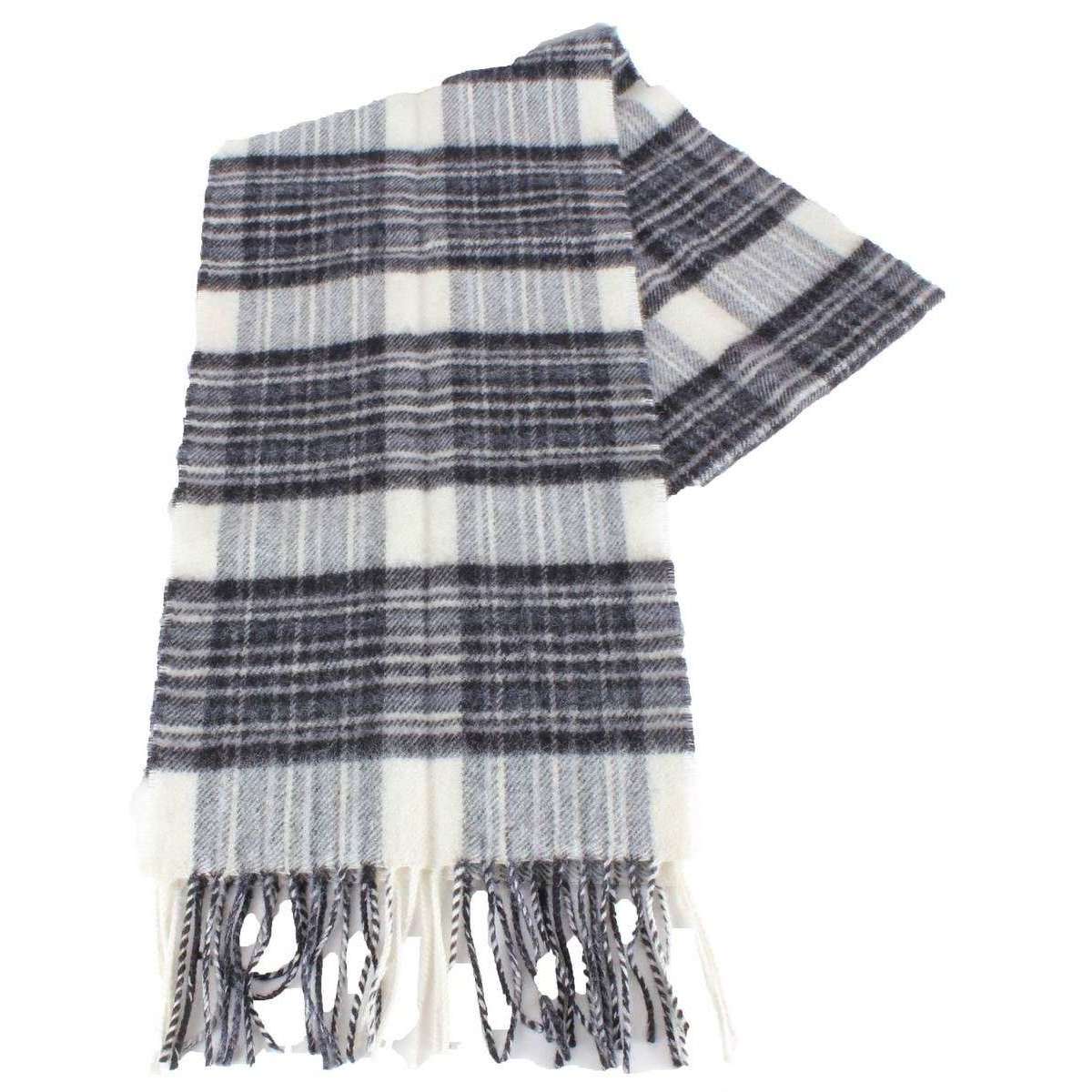 Locharron of Scotland Bowhill Stewart Dress Lambswool Scarf - Grey