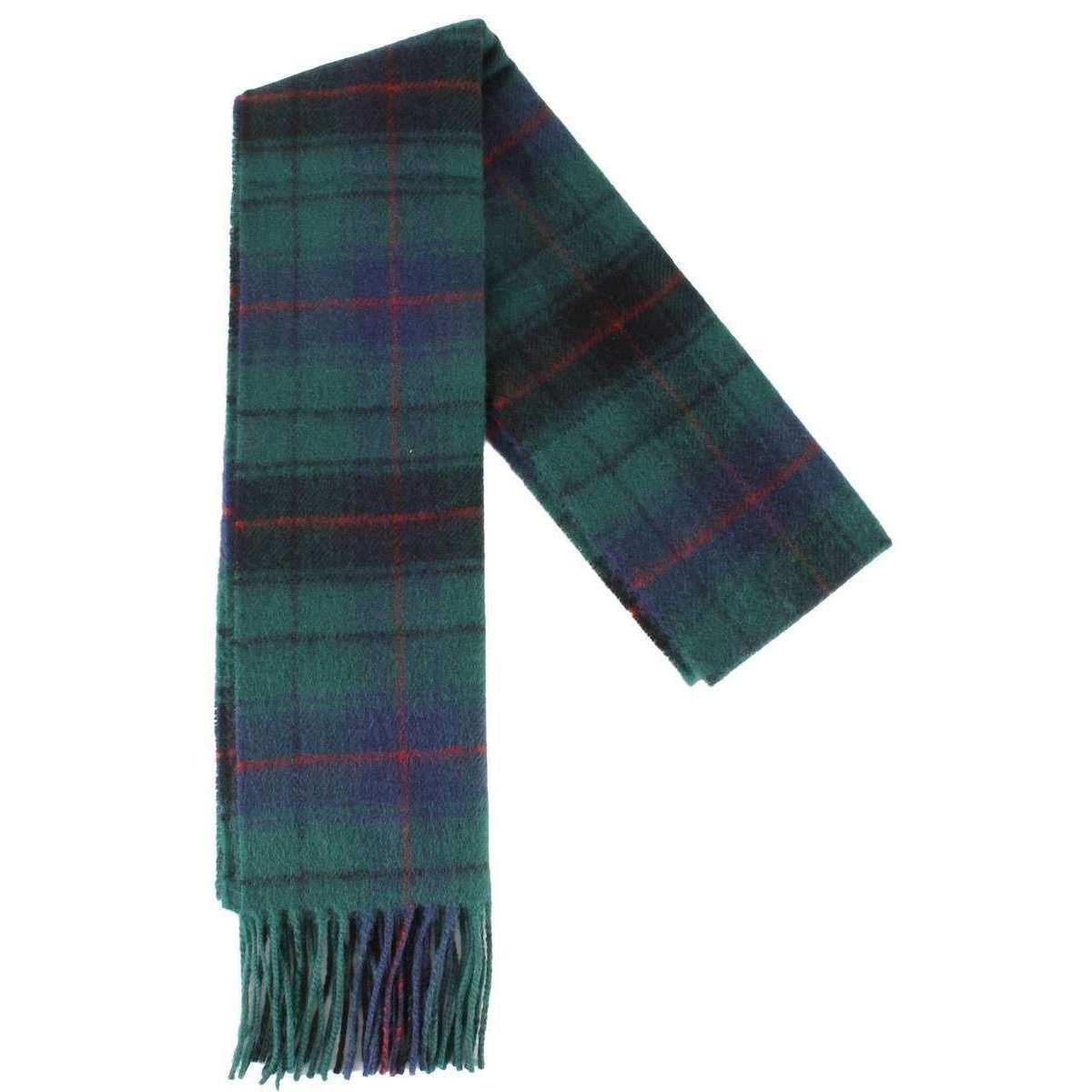 Locharron of Scotland Davidson Modern Lambswool Scarf - Green/Navy/Red