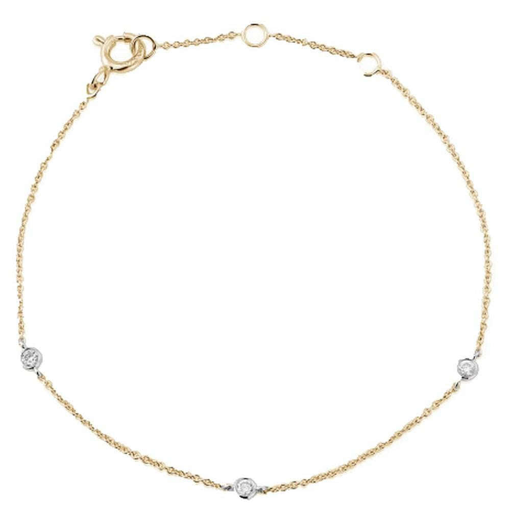 Mark Milton Diamond Bracelet - Yellow Gold/Clear