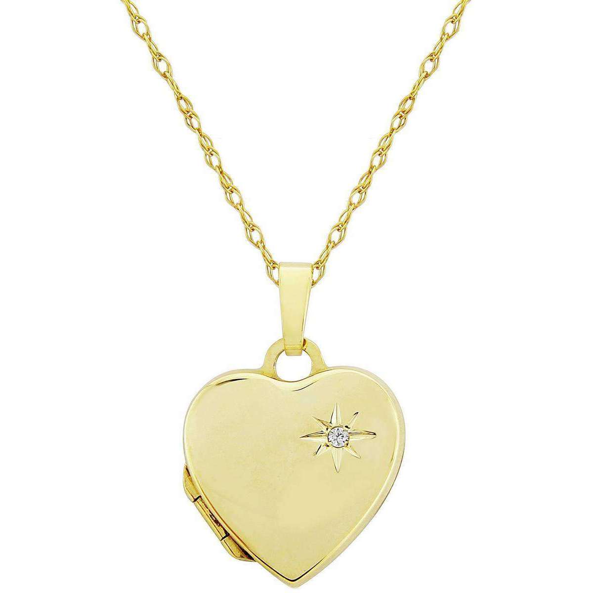 Mark Milton Diamond Heart Locket - Yellow Gold