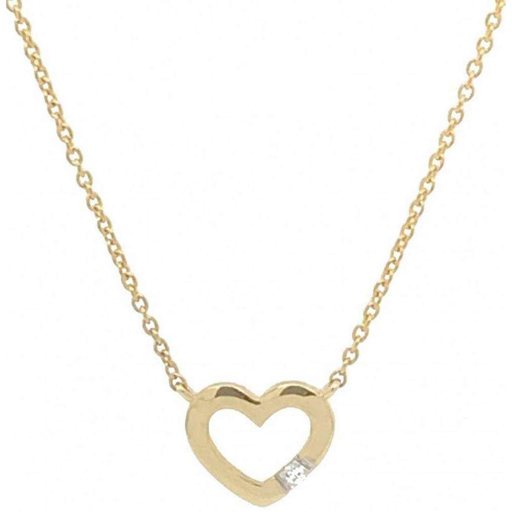 Mark Milton Diamond Heart Necklace  - Gold