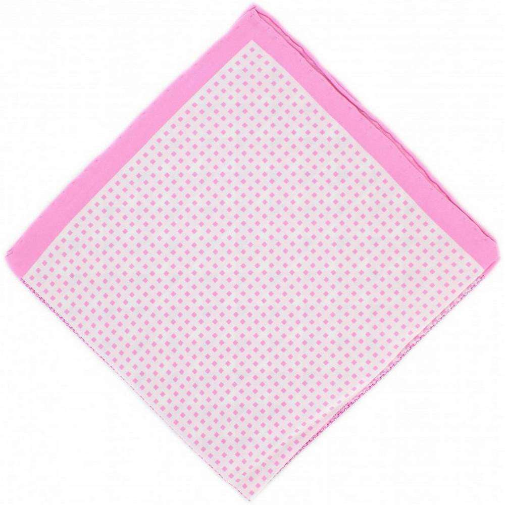 Michelsons of London 4 Pattern Silk Pocket Square - Pink