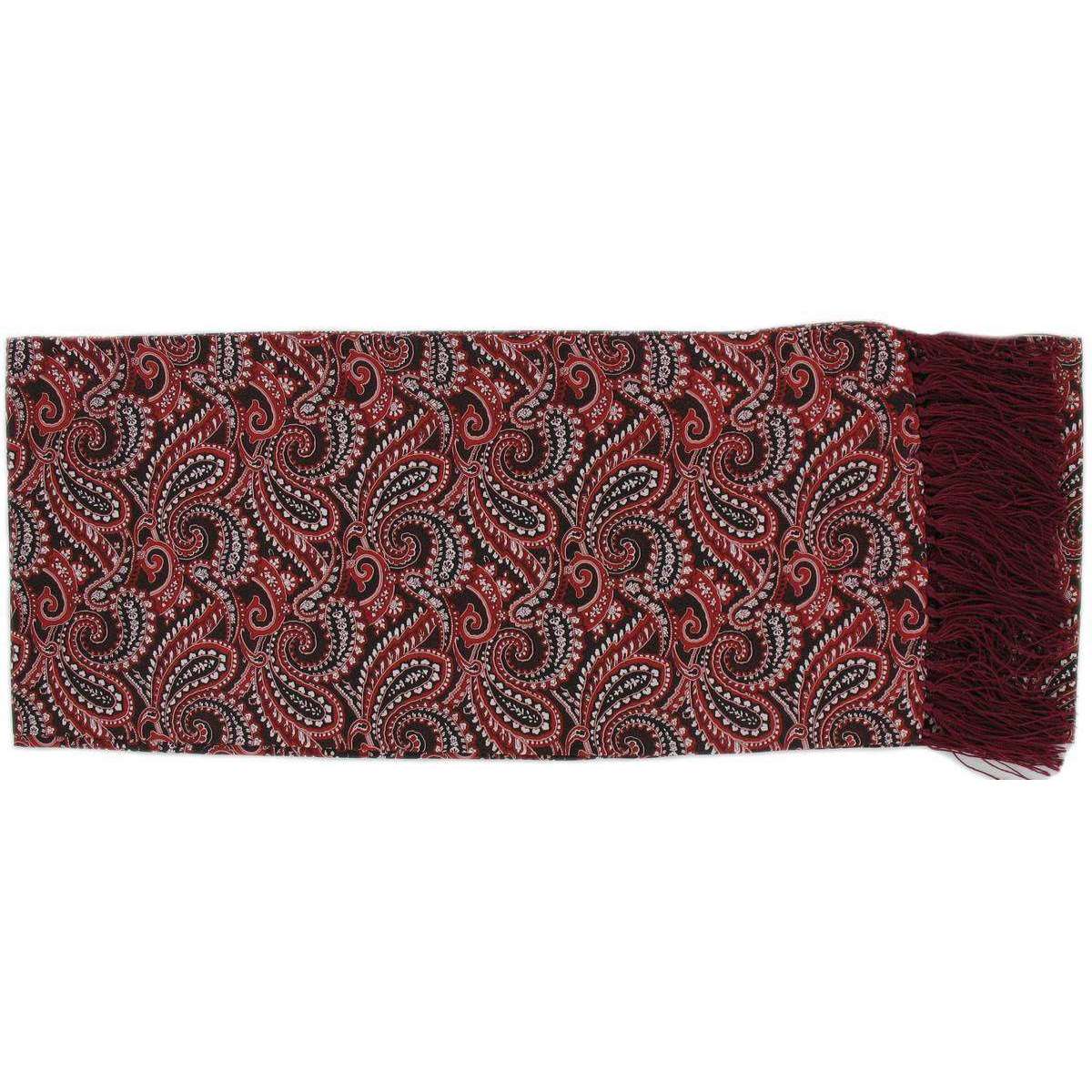 Michelsons of London All Over Paisley Silk Scarf - Burgundy