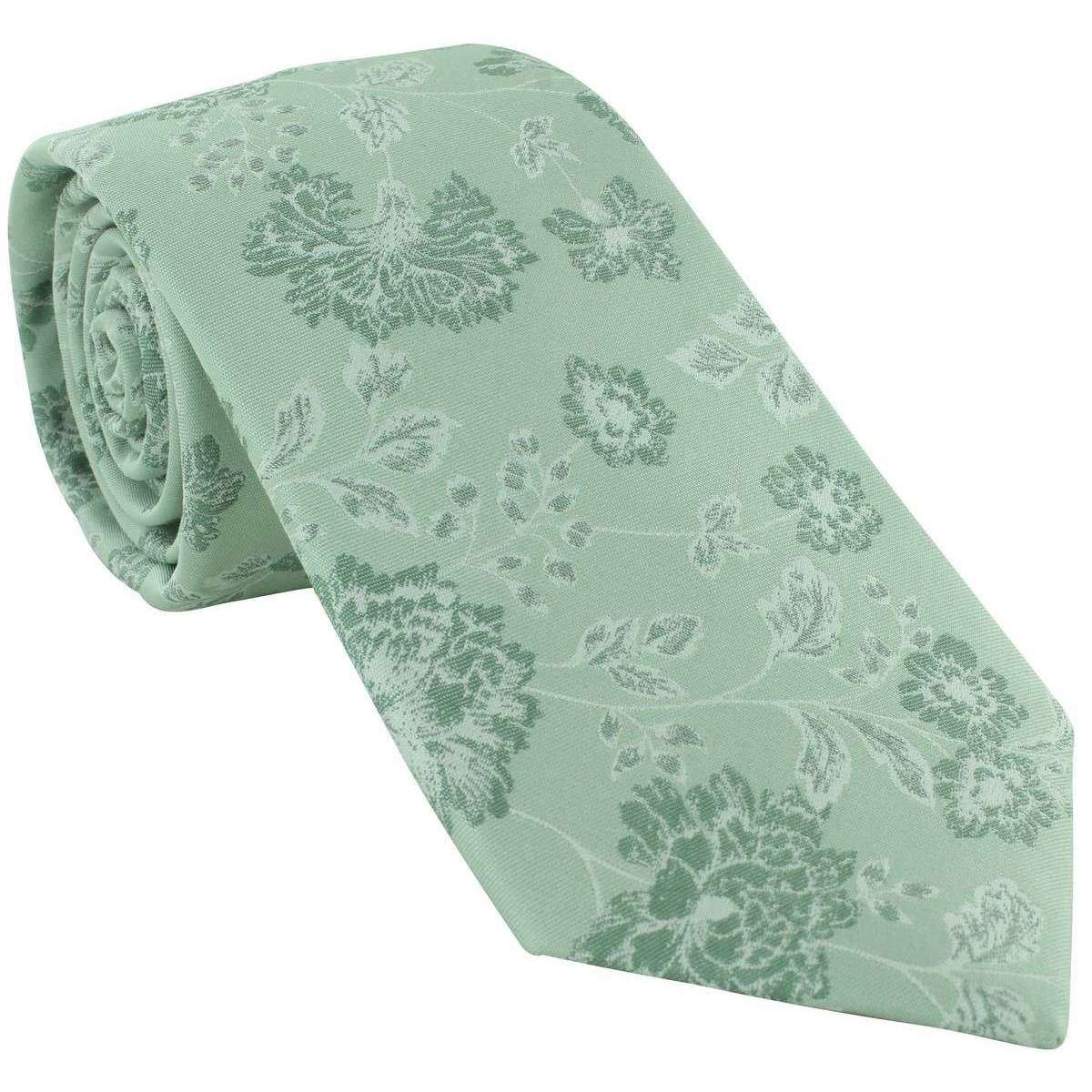 Michelsons of London Climbing Spring Floral Silk Tie - Green