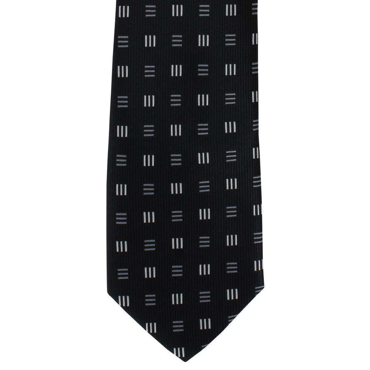 Michelsons of London Dash Diamonds Polyester Tie - Black