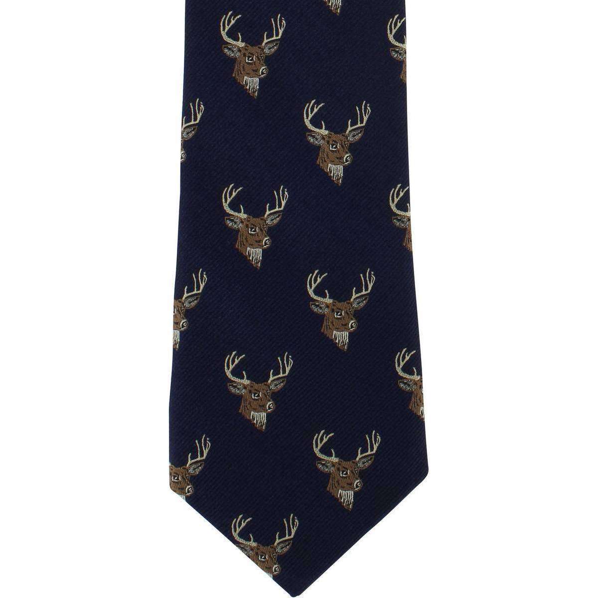 Michelsons of London Deer Silk Tie - Navy