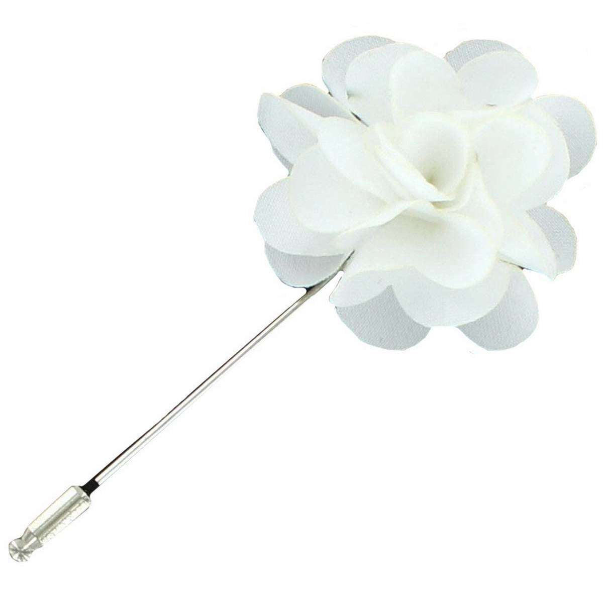 Michelsons of London Flower Lapel Pin - White