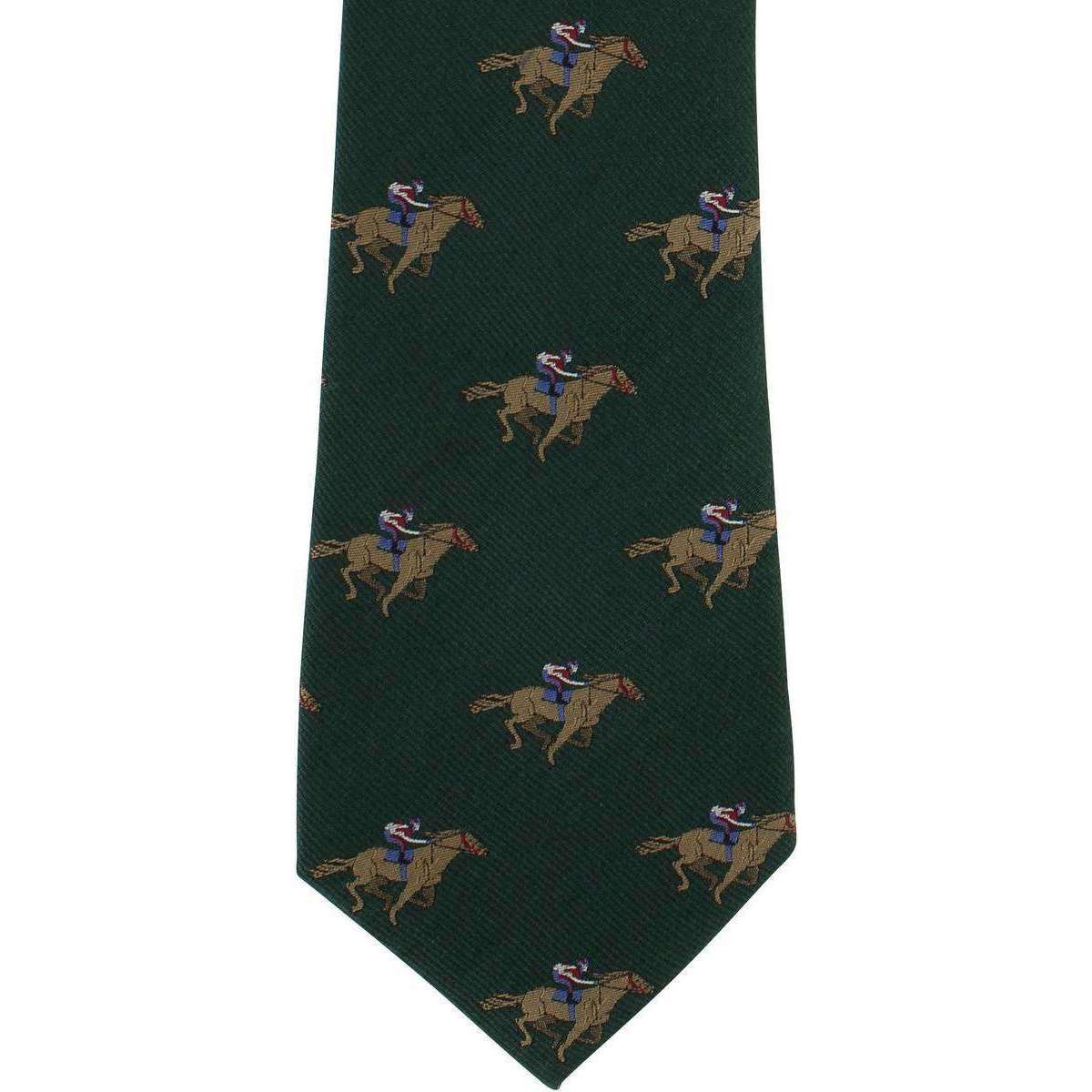 Michelsons of London Horse Racing Silk Tie - Green