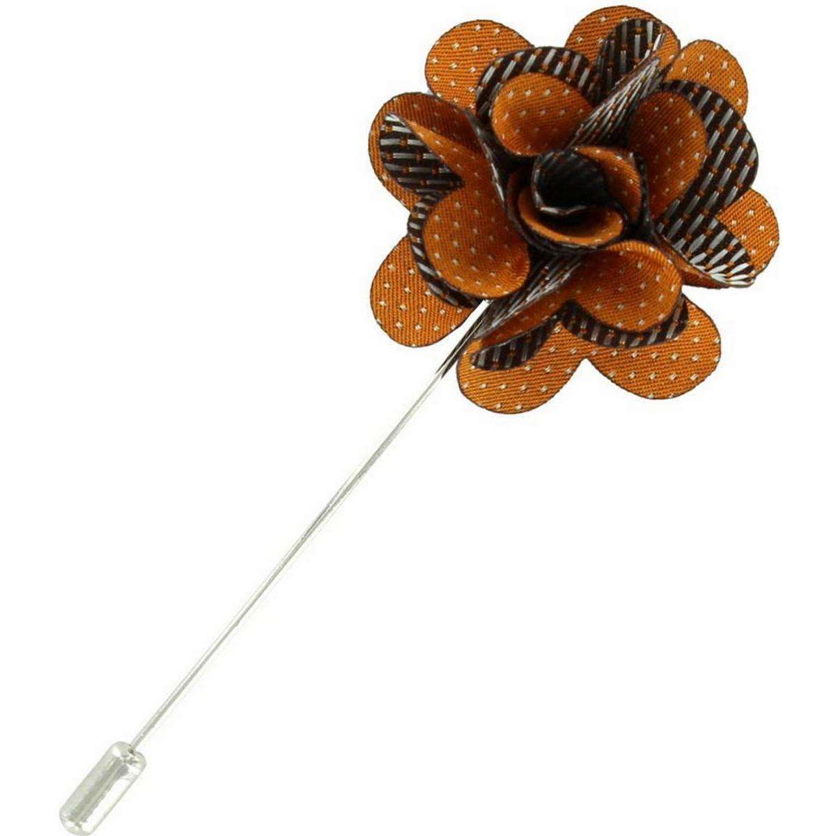 Michelsons of London Pin Dot Flower Lapel Pin - Orange