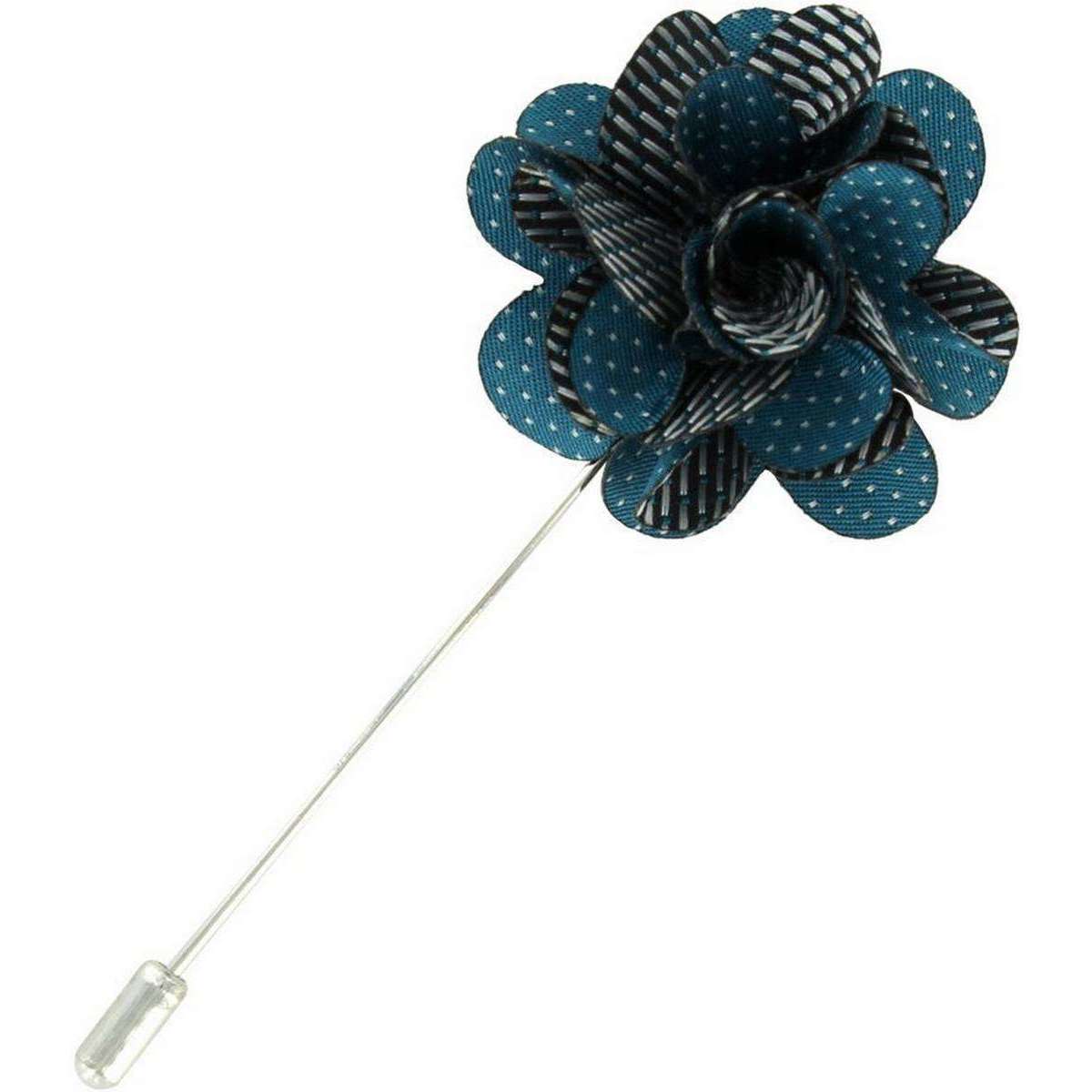 Michelsons of London Pin Dot Flower Lapel Pin - Teal