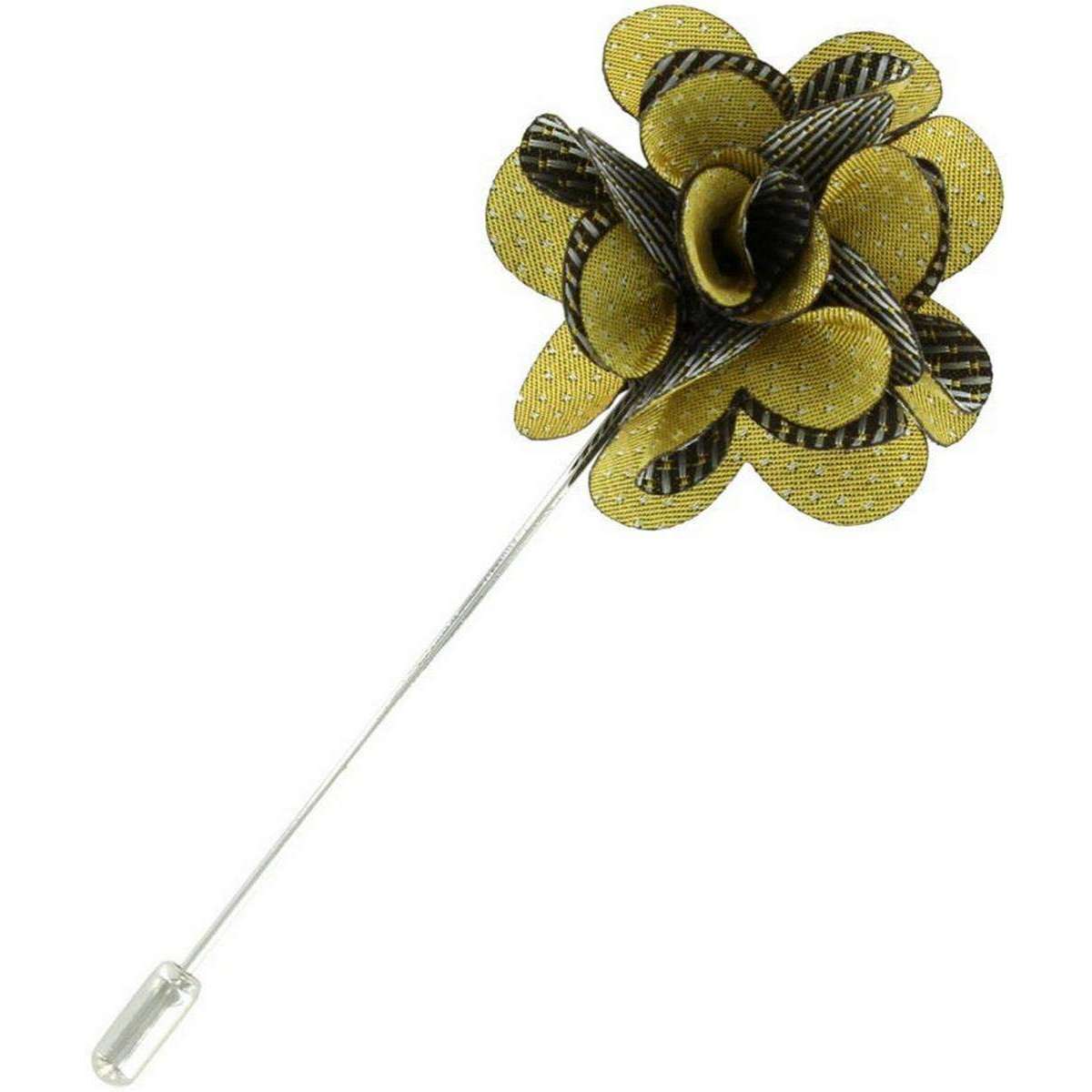 Michelsons of London Pin Dot Flower Lapel Pin - Yellow