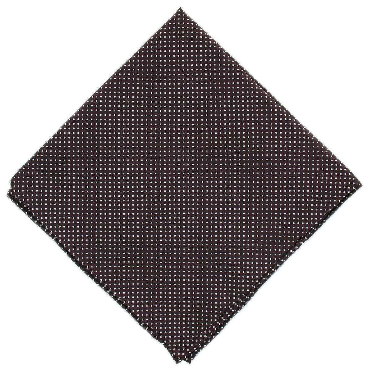 Michelsons of London Pin Dot Silk Handkerchief - Burgundy